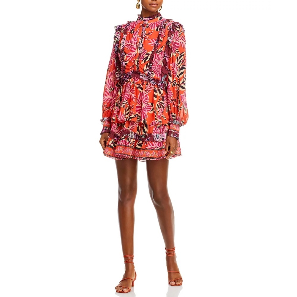 NWT | FARM Rio Rio Ruffled Tiered Mini Dress | Size XL